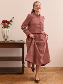 Юбка бохо вельветовая миди