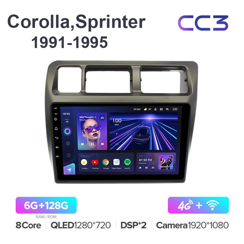 Teyes CC3 9"для Toyota Corolla, Sprinter 1991-1995