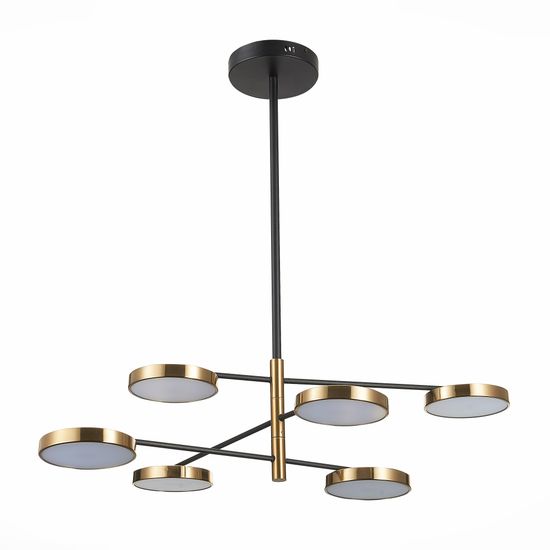 SL1605.413.06 Светильник потолочный  ST-Luce Черный/Латунь, Белый LED 6*7,5W 3000K FARONE