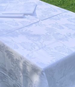 Скатерть 160х270 и 12 салфеток Vallesusa Arles 14463 белые