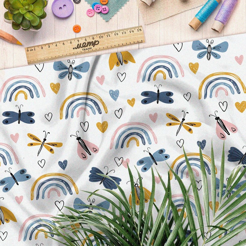 Ткань мембрана радуги и бабочки