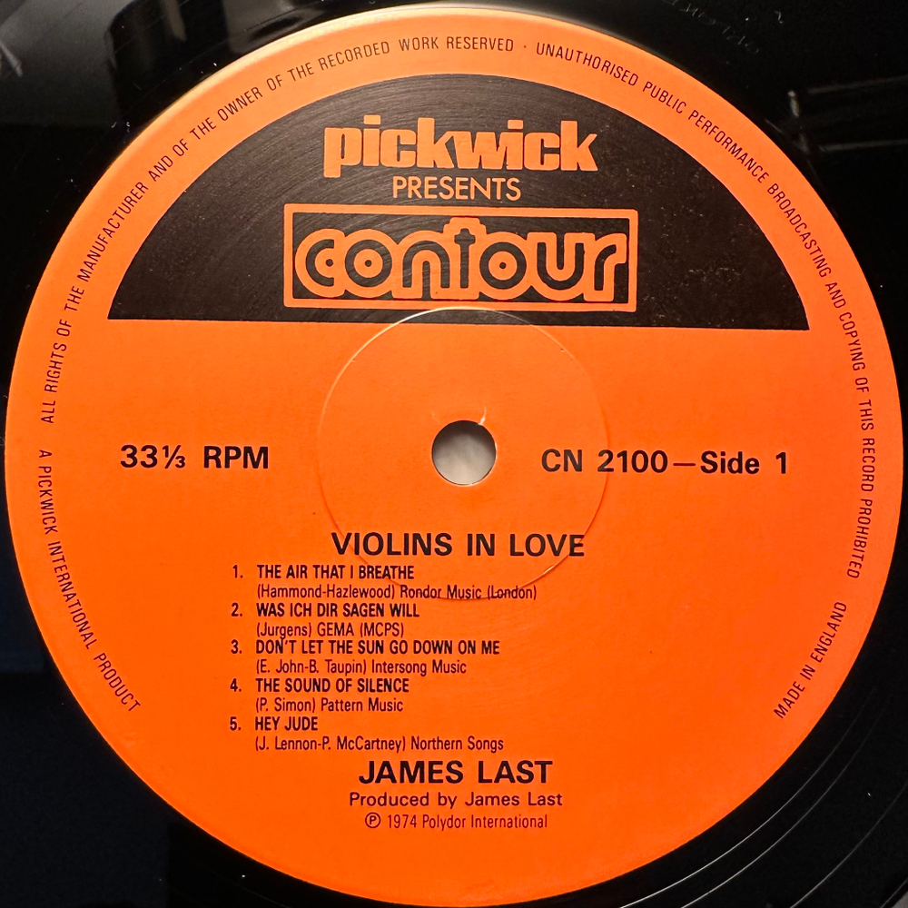 James Last - Violins In Love (Англия 1989г.)