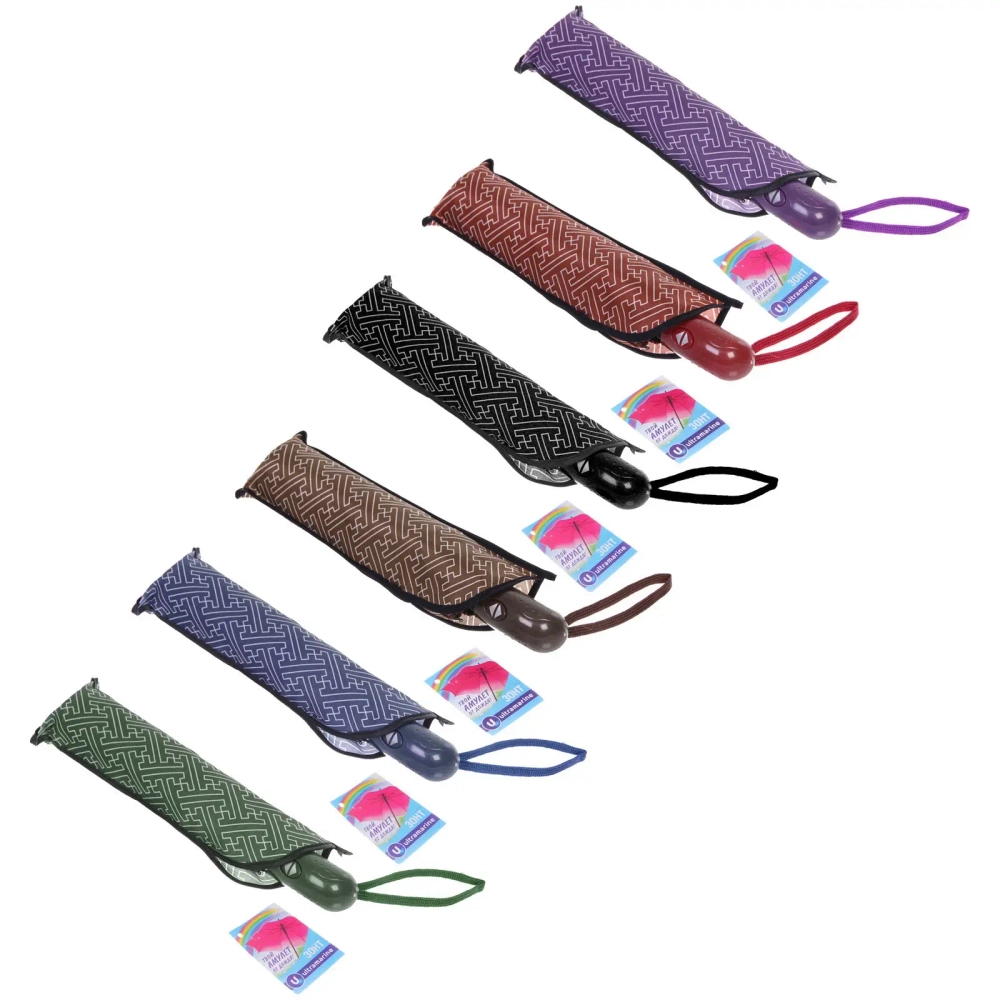 Зонт женский автомат «Ultramarine - Эрсэя», микс 6 цветов, 8 спиц, d-115см, длина в слож. виде 28см