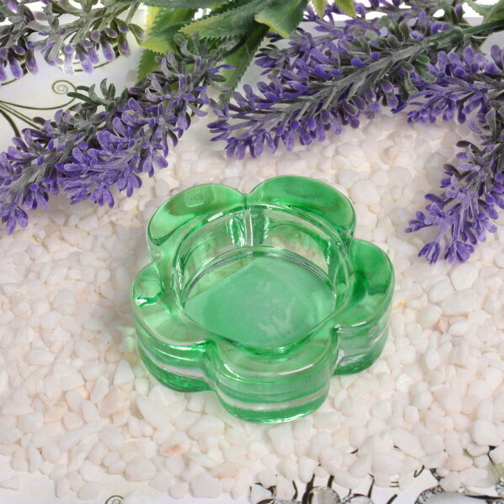 Подсвечник «Tea-цветок» 6,5*2,5см цвет зеленый