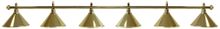 Лампа на шесть плафонов «Elegance» (золотистая штанга, золотистый плафон D35см)