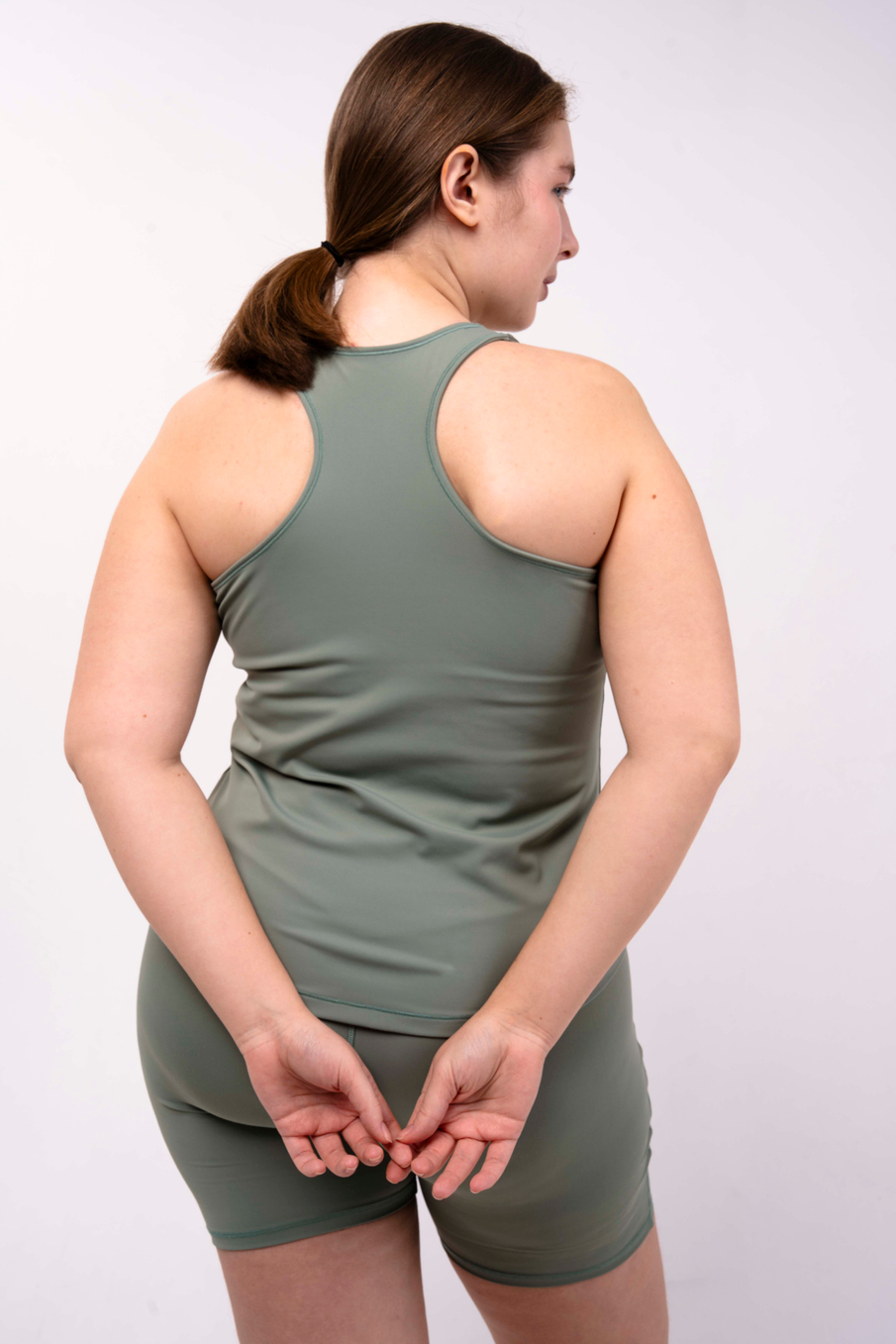 Спортивная майка из бифлекса с топом внутри