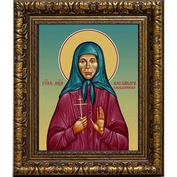 Александра Смольянинова мученица. Икона на холсте.