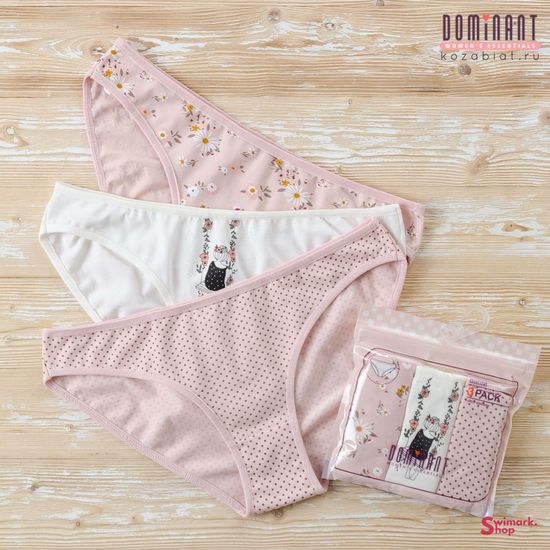 Трусики женские DOMINANT 35000-180, BIKINI, 3 шт. в уп.