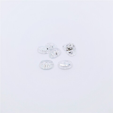 Пуговицы №700 20L "Овал" прозрачный/серебро