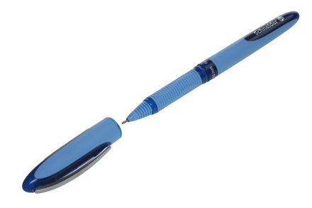 Ручка капиллярная "One Hybrid N" Schneider синяя 0.7мм с резиновым упором корпус голубой пластиковый