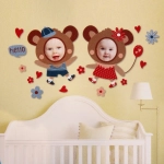 Наклейка-фоторамка 30*50см «Zoo-Bear» на 2 фото EK-XAT1004