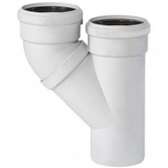 Тройник Ostendorf 100х100 параллельный SKРA бесшумная светло-серая PP-MD