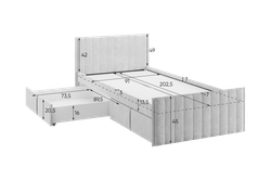 Кровать с ящиком Твикс (велюр) МФ Мебельсон, г. Ижевск