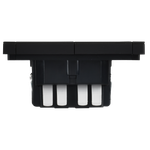 FORTE&PIANO Выключатель 2-клавишный проходной с индикацией 10А FP108M металл черный IEK