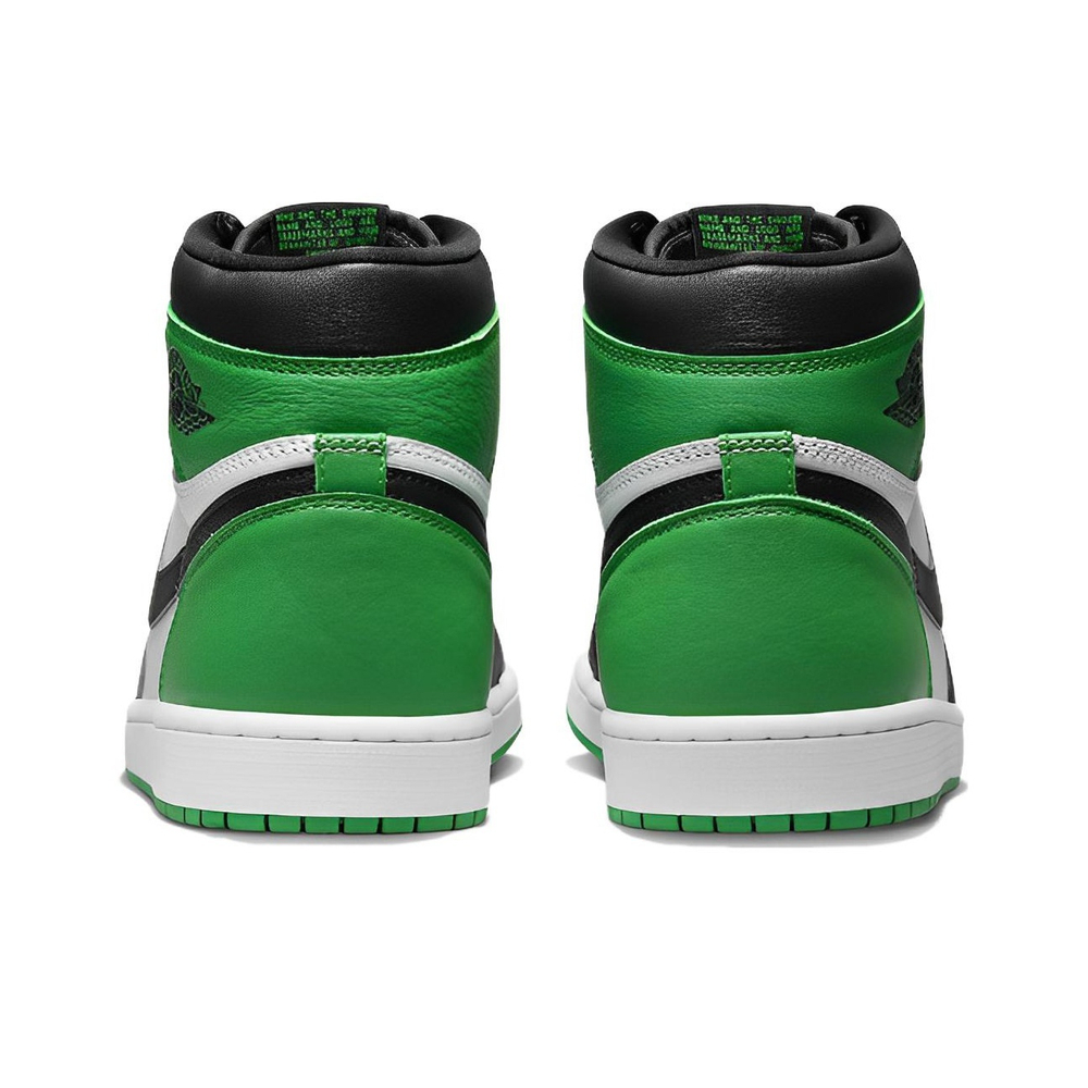Кроссовки Air Jordan 1 High Black and Lucky Green