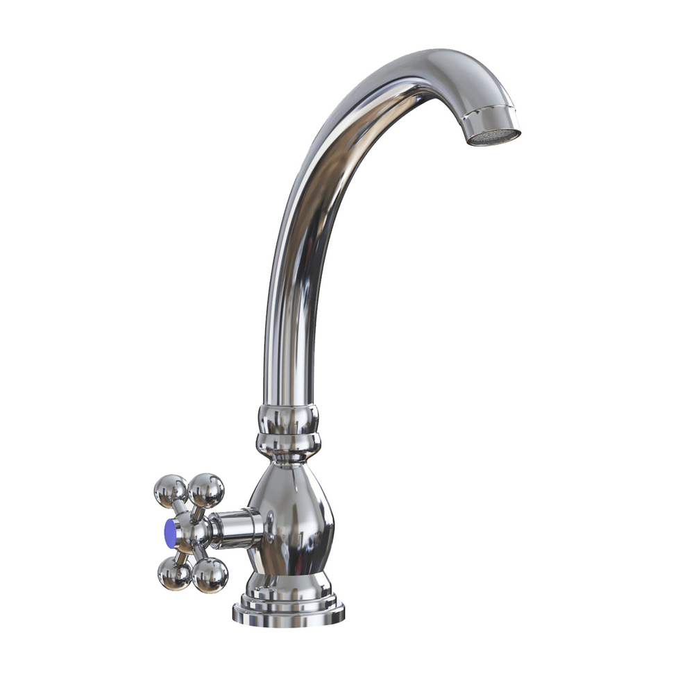 Смеситель для раковины/мойки 1/2 кер. MIXLINE ML07-05 моно п/гайку  (без подводки)