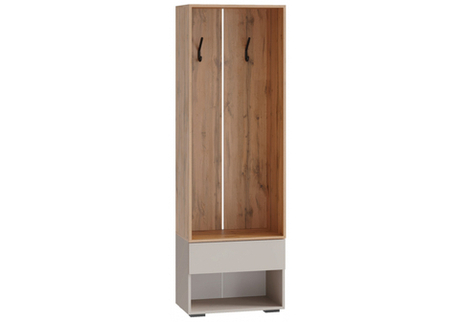 Прихожая Woodville Роут 0,6 м кашемир, дуб вотан