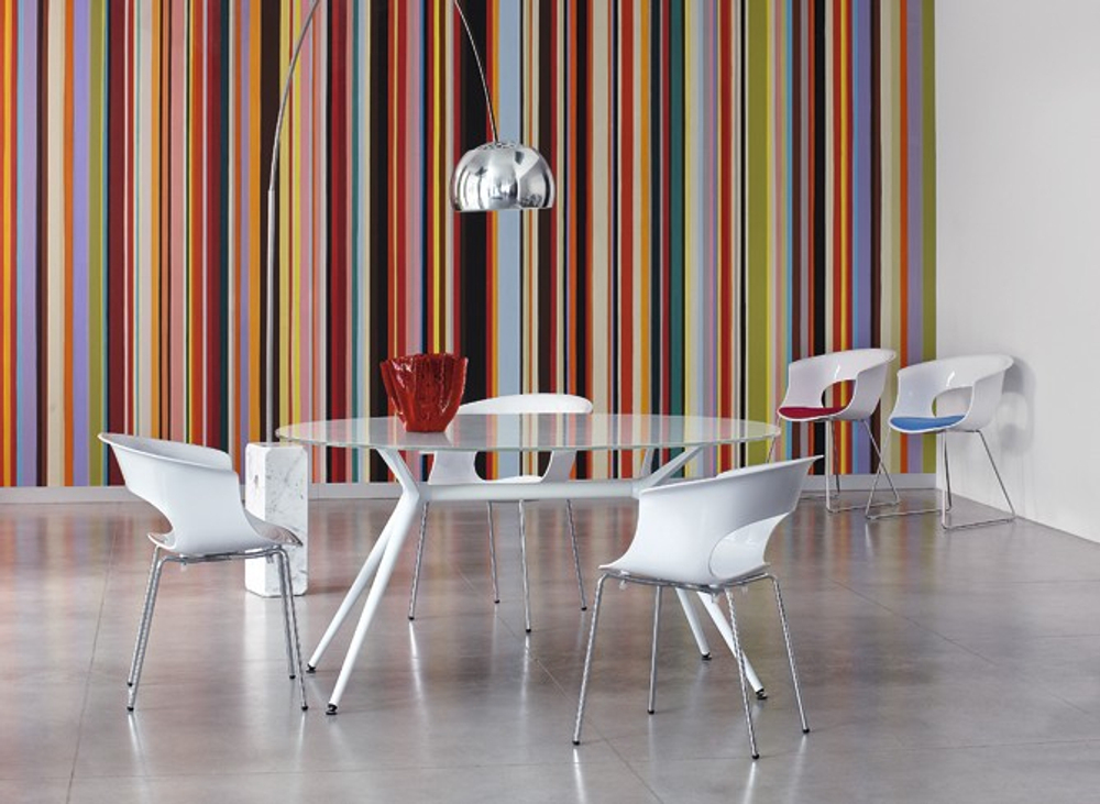 Кресло пластиковое Scab Design Miss B Antishock, хром, белый