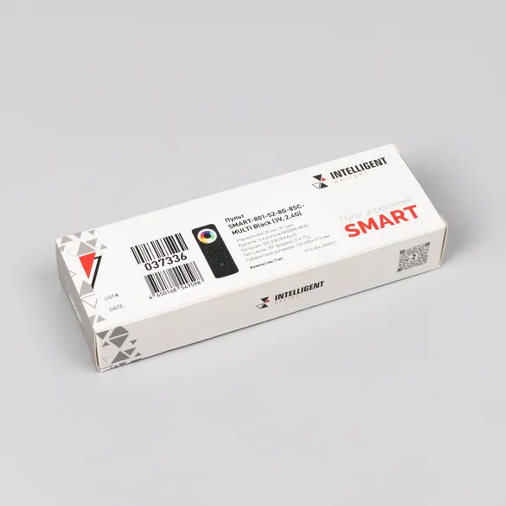 INTELLIGENT ARLIGHT Пульт SMART-801-52-8G-8SC-MULTI Black (3V, 2.4G) (IARL, IP20 Пластик, 5 лет) 037336