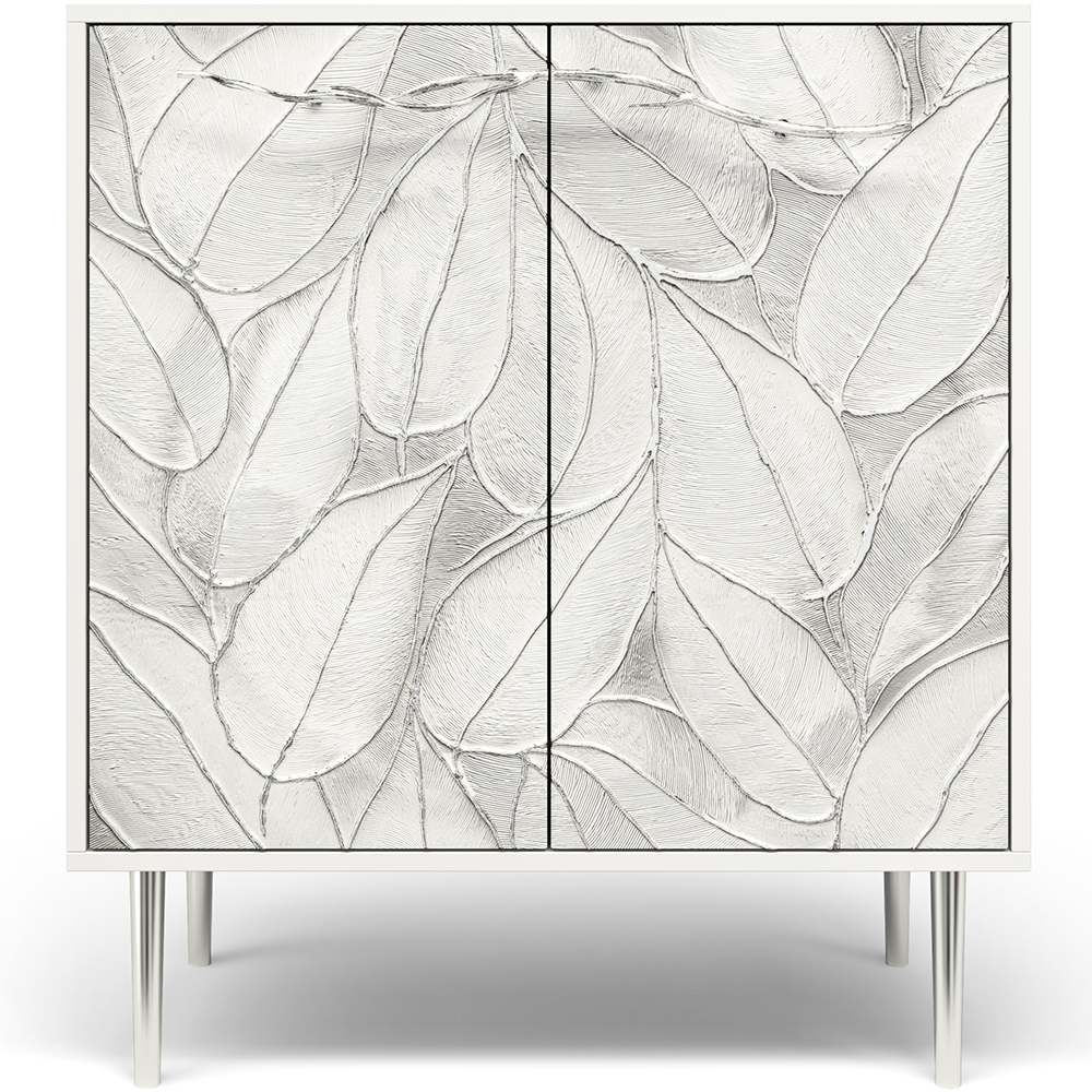 Комод Арт Стайл с 2 полками Айс Античное серебро