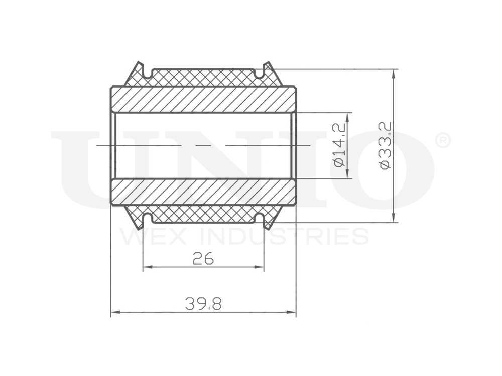 Сайлентблок задней поперечной тяги UNIO RMP-20358