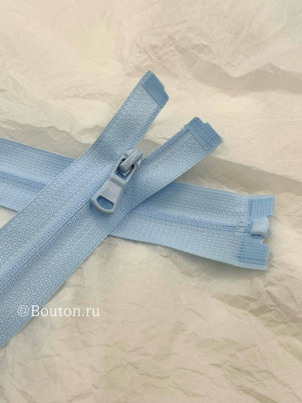 Молния потайная пастельно-голубая
