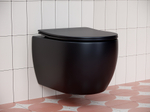 Комплект подвесной безободковый унитаз Ceramica Nova Play CN3001MB черный матовый с сиденьем микролифт + инсталляция Am.Pm ProC I012707
