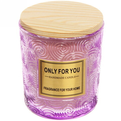 Свеча «Only For You-Arista» 7,2*8см в подсвечнике с крышкой, цвет лавандовый, в подарочной коробке