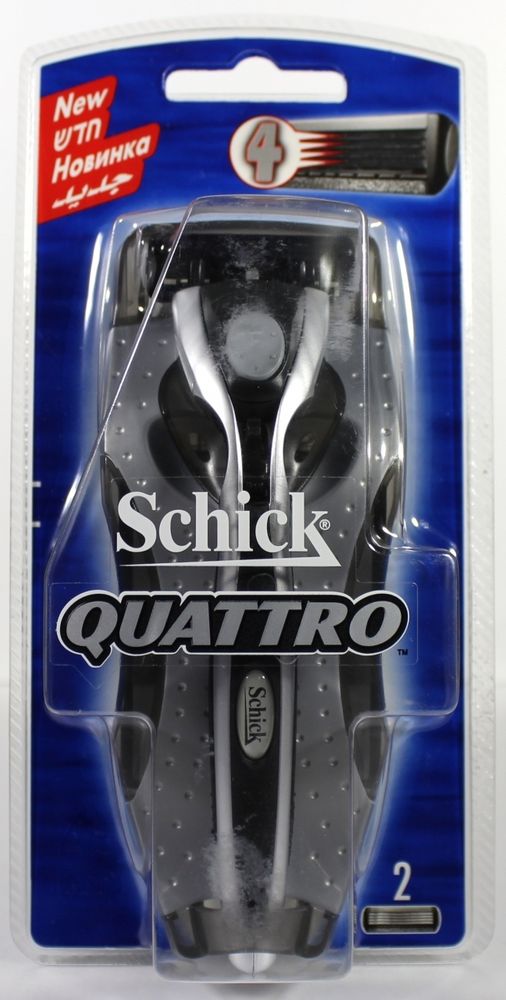Schick станок Quattro с 2 кассетами