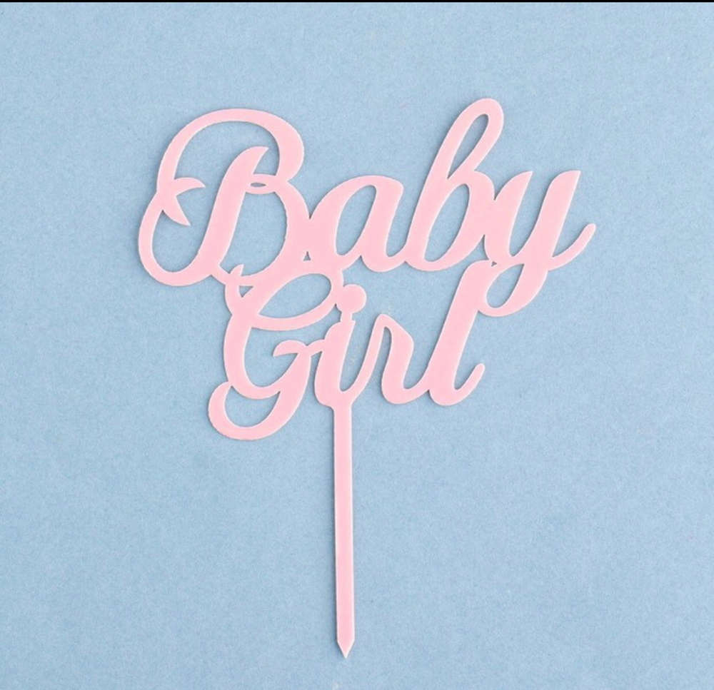 Топпер "Baby girl", светло розовый