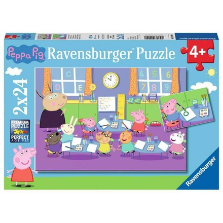 Ravensburger - Пазл Свинка Пеппа и весь класс 2 х 24 детали. 090990