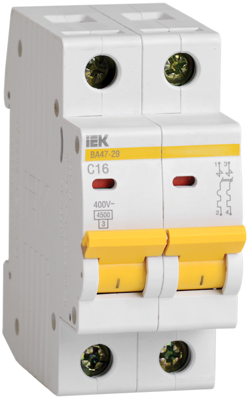 KARAT Автоматический выключатель ВА47-29 2P B 2А 4,5кА IEK