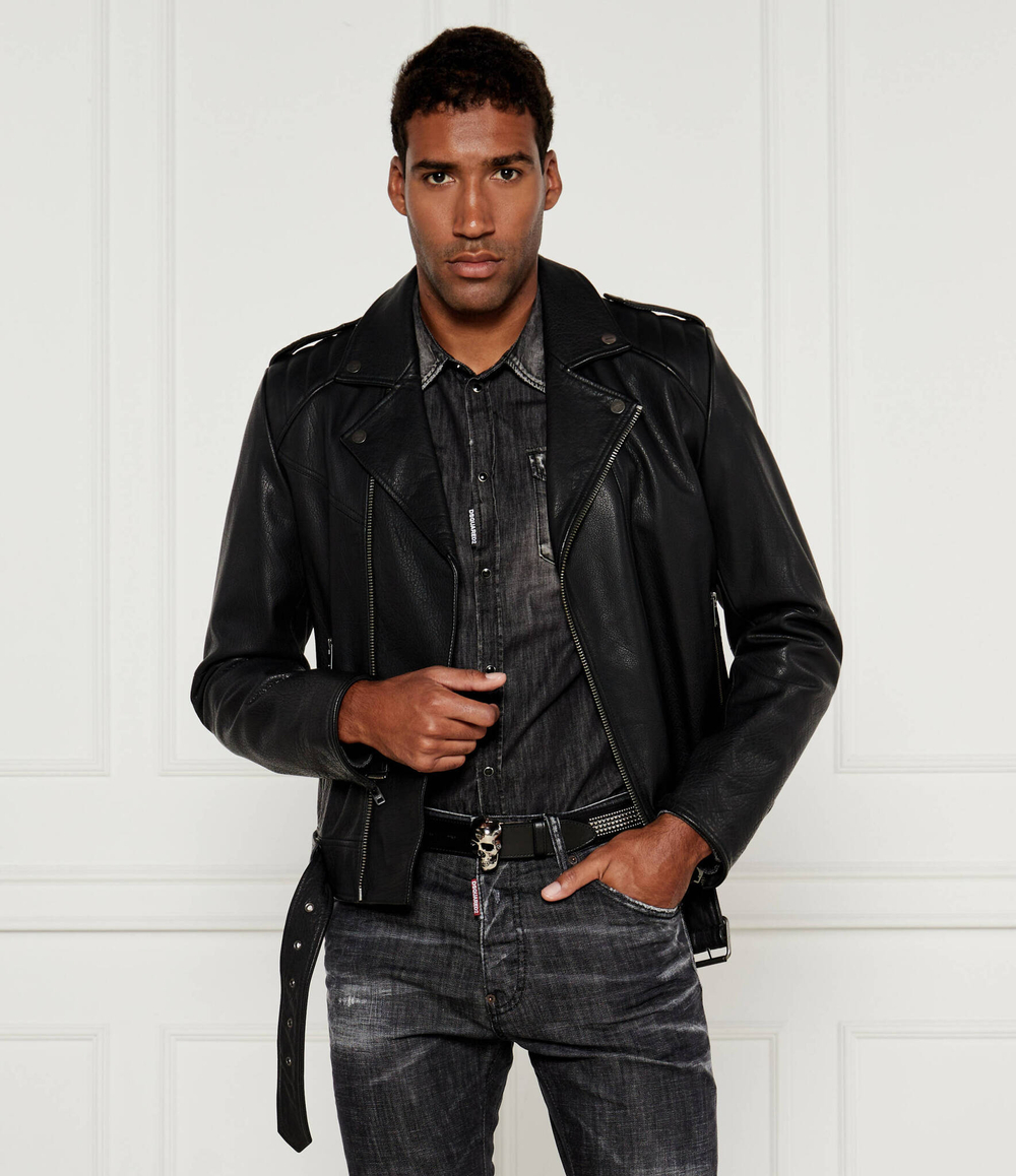 Кожаная куртка Lowis HUGO - черный(50521018)