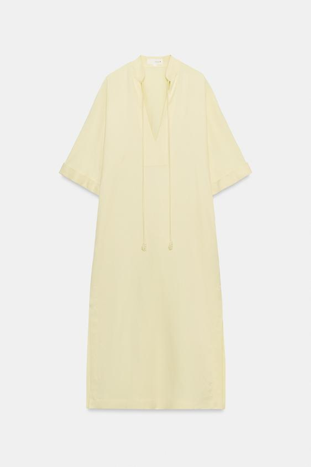 ZARA ПЛАТЬЕ МИДИ — ZW COLLECTION, ЖЕЛТЫЙ