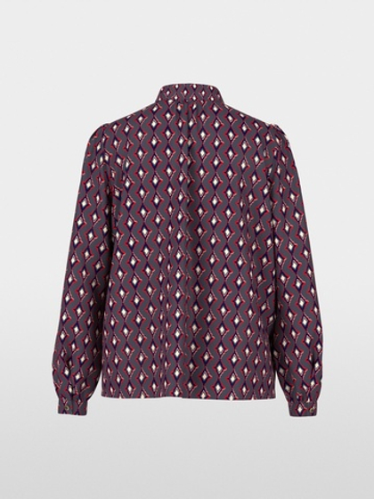 Marc Cain Блуза из струящейся ткани, декорированная рюшами