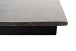 "Каффе" обеденный стол из HPL 140х70см, цвет "серый гранит", подстолье двойное черное