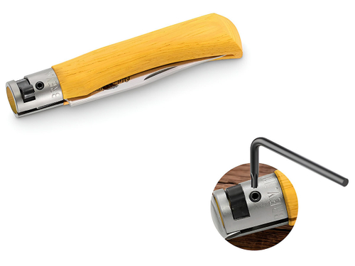 Нож складной Old Bear OBy-Old Bear Young S, W1.4060, Satin, жёлтый ламинат