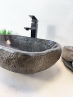 Раковина из речного камня RS-65968 49х34х15 из натурального камня