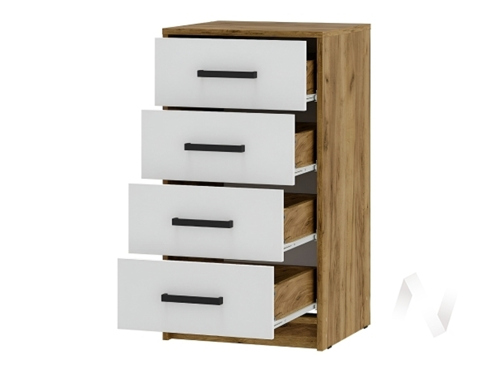 Комод Мия КМ-02 (крафт/белый)