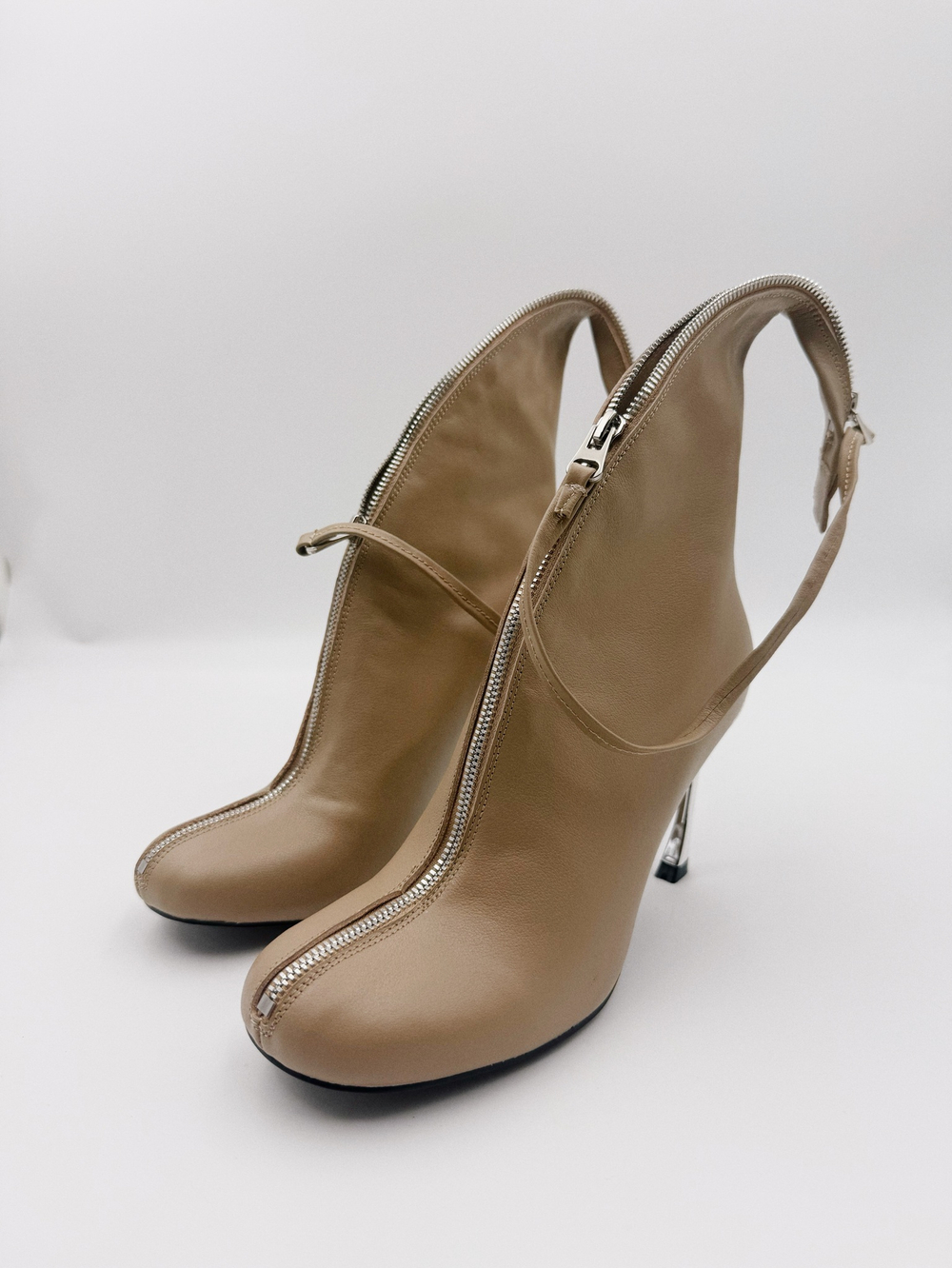 Ботильоны с замком GLAM BEIGE