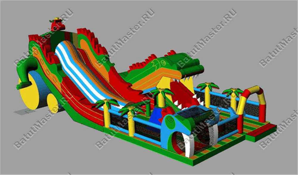 Большая и высокая горка "Змей Горыныч 3" 17*11*9 м