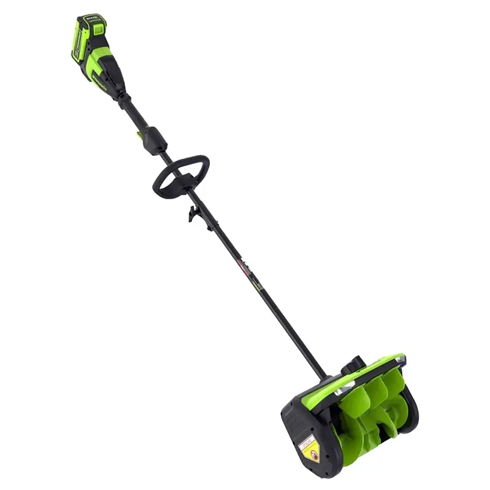 Greenworks GD40SS2 40В снегоуборщик аккумуляторный (1 x 5 Ач, ЗУ) ковш 30 см, выброс 7.6 м 2603107UG