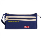 Пенал - косметичка Alingar, ткань, молния, 2 отделения, 2 боковых кармана, липучка, петля, 200 х 90 х 45 мм, "LA LAKERS 23", микс (син, черн, бирюз)