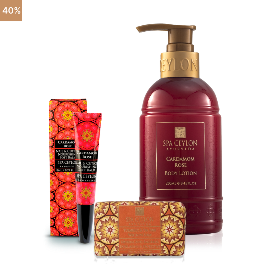 Трио для рук и тела "РОЗА, КАРДАМОН И КУРКУМА"