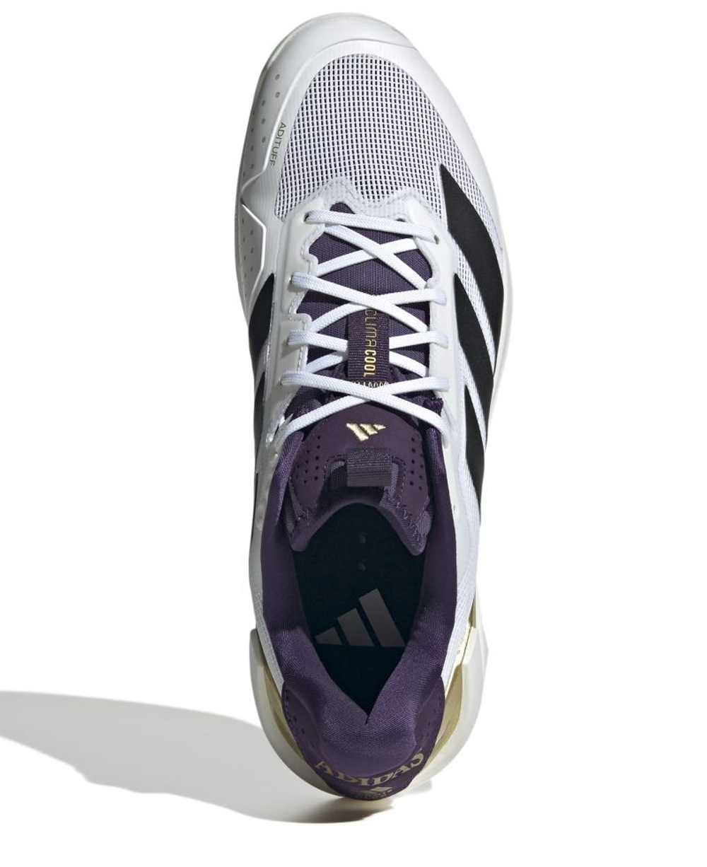 Мужские теннисные кроссовки Adidas Adizero Ubersonic 5 M NM - cloud white/core black/aurora plum