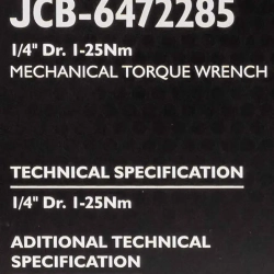 Ключ моментный 1-25Нм, 1/4'' JCB JCB-6472285