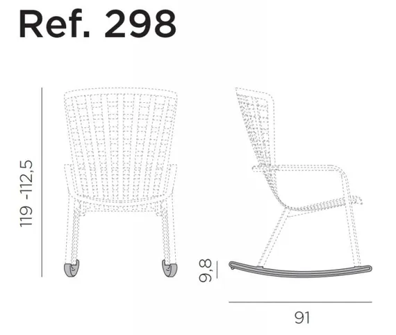Комплект полозьев для кресла-качалки Kit Folio Rocking белый