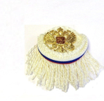 Эполет белый с мет. орлом и флагом РФ