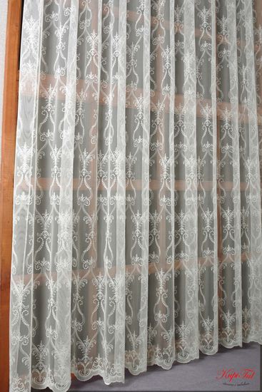 Тюль Марселла французская сетка (молочный)