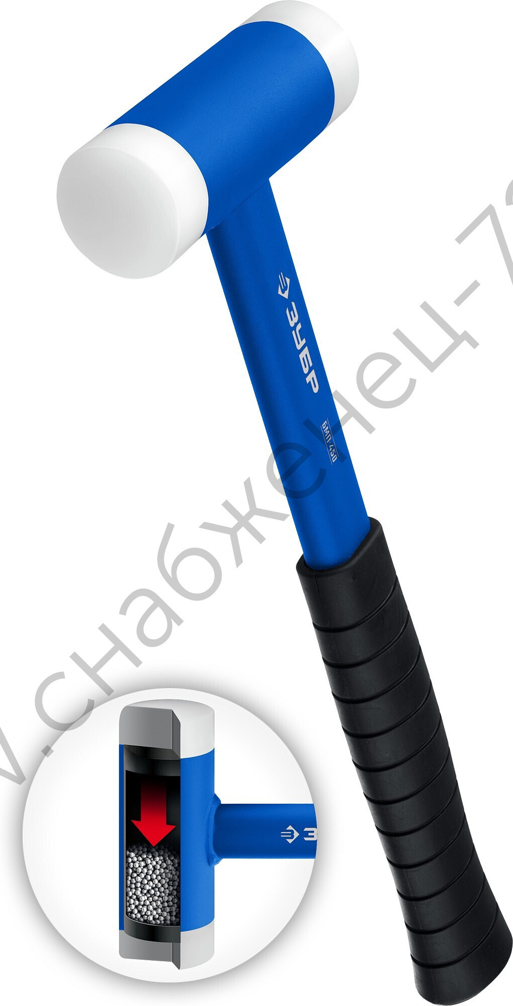 ЗУБР БМП-35 мм, безынерционный молоток с полиамидными бойками, Профессионал (2043-35)